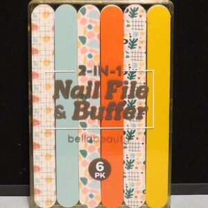 Bella Beauty 2-in1 Nail File and Buffer 6-pack in Case